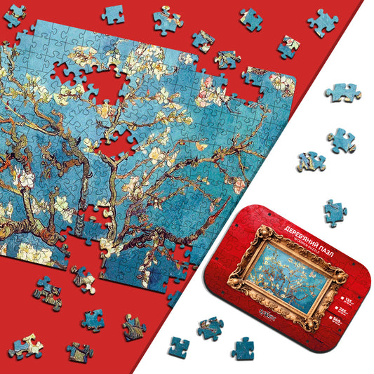 Drewniane Puzzle – „KWITNĄCE GAŁĘZIE MIGDAŁOWCA” wg Van Gogha