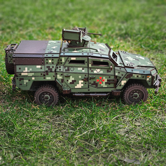 Drewniany 3D Konstruktor BBKM „NOVATOR” – 445 części, 35 cm (04109)