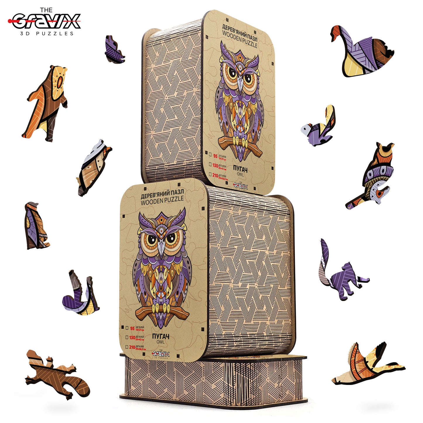 Drewniane Puzzle Figuralne – „PUCHACZ”