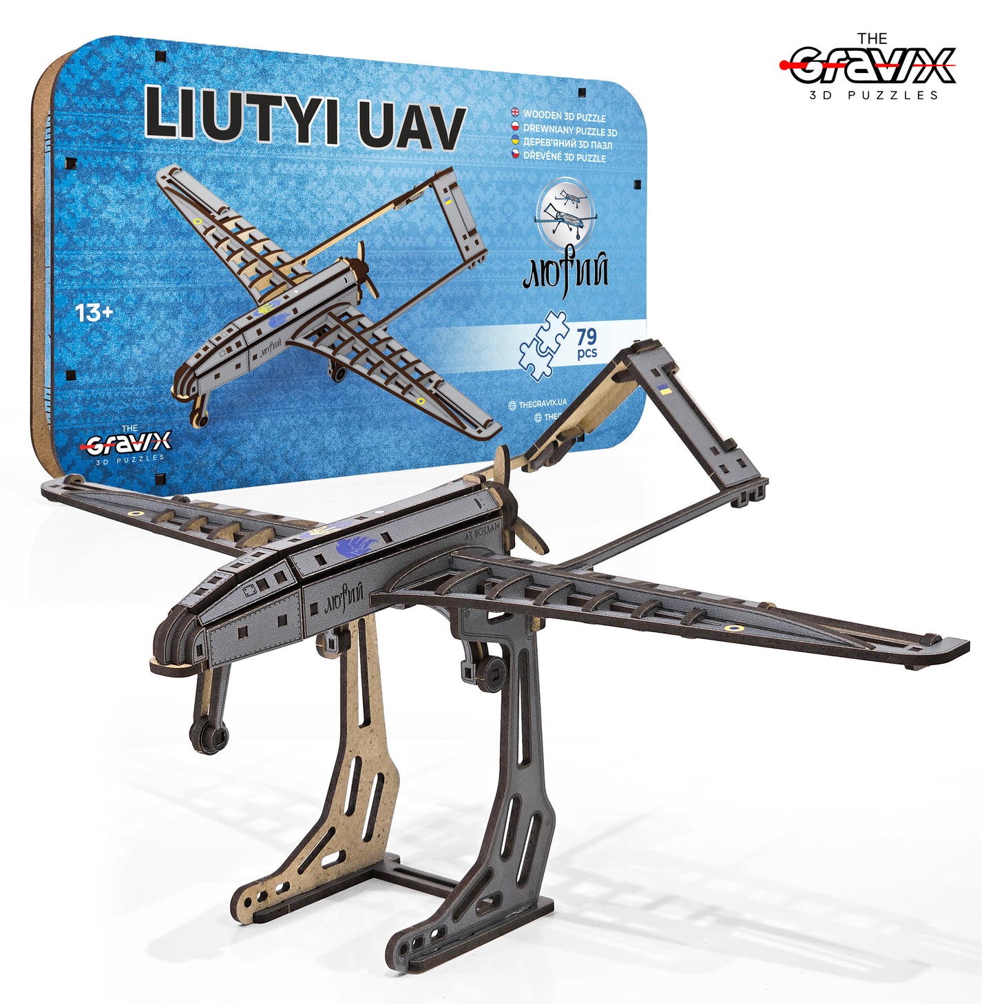 Drewniany 3D Konstruktor „BSP LUTYJ” – 79 części, 35 cm (04322)