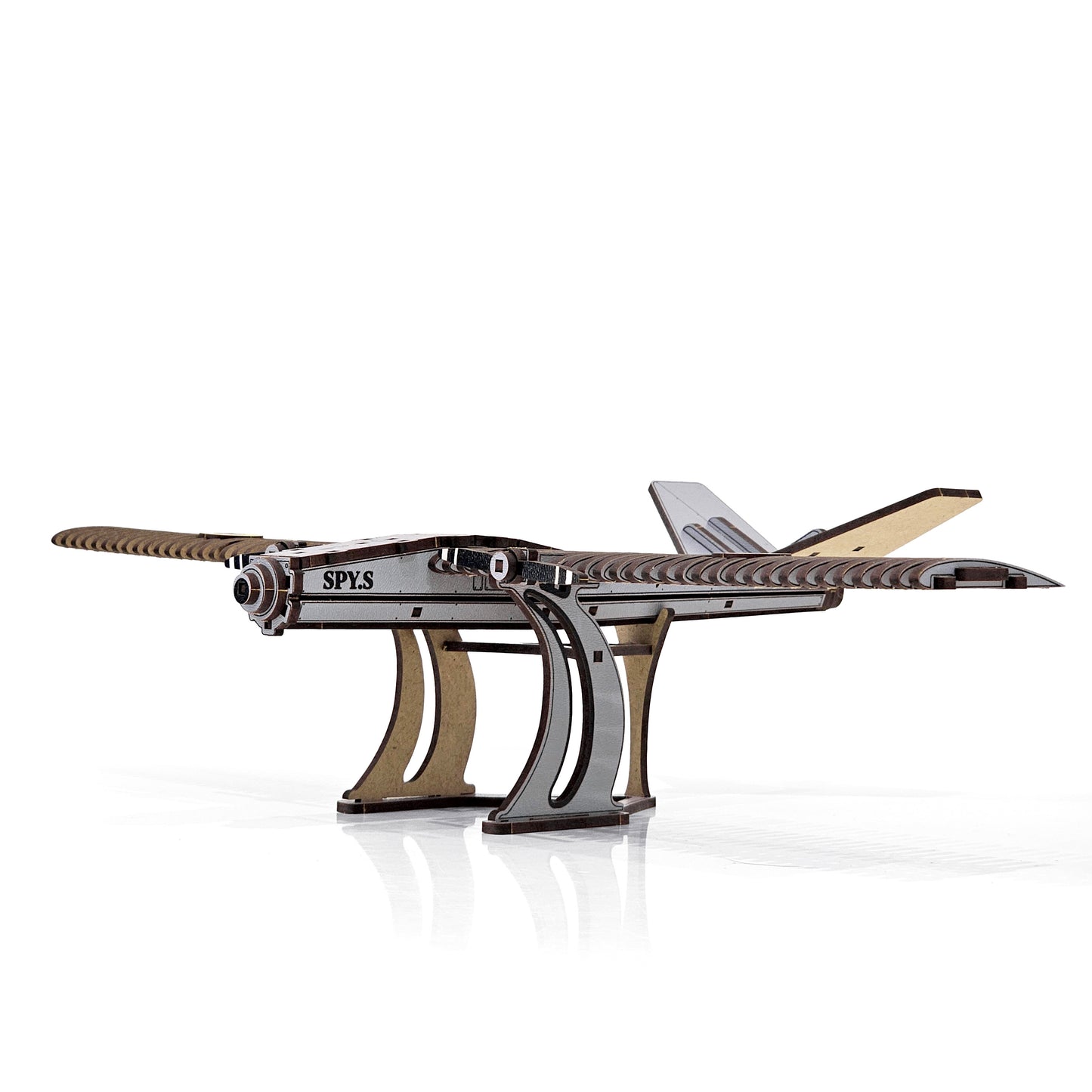 Drewniany 3D Konstruktor „BSP SPY-S” – 119 części, 38 cm (04375)