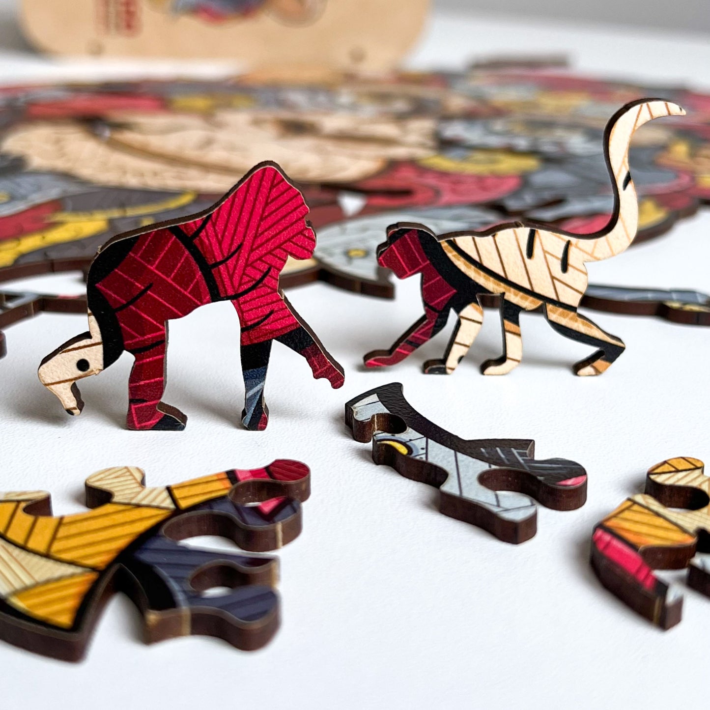 Drewniane Puzzle Figuralne – „MAŁPA”