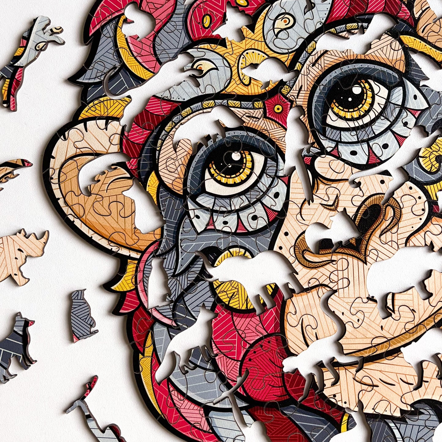 Drewniane Puzzle Figuralne – „MAŁPA”