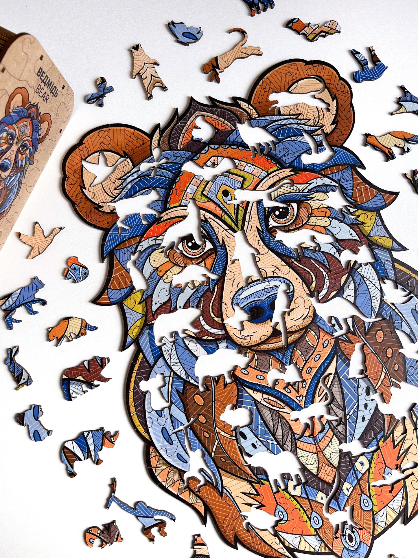 Drewniane Puzzle Figuralne – „NIEDŹWIEDŹ”