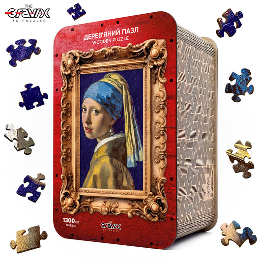 Drewniane Puzzle – „DZIEWCZYNA Z PERŁĄ”