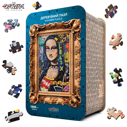 Drewniane Puzzle – „MONA LISA POP ART”