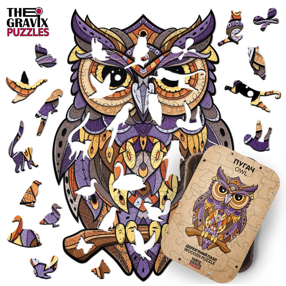 Drewniane Puzzle Figuralne – „PUCHACZ”